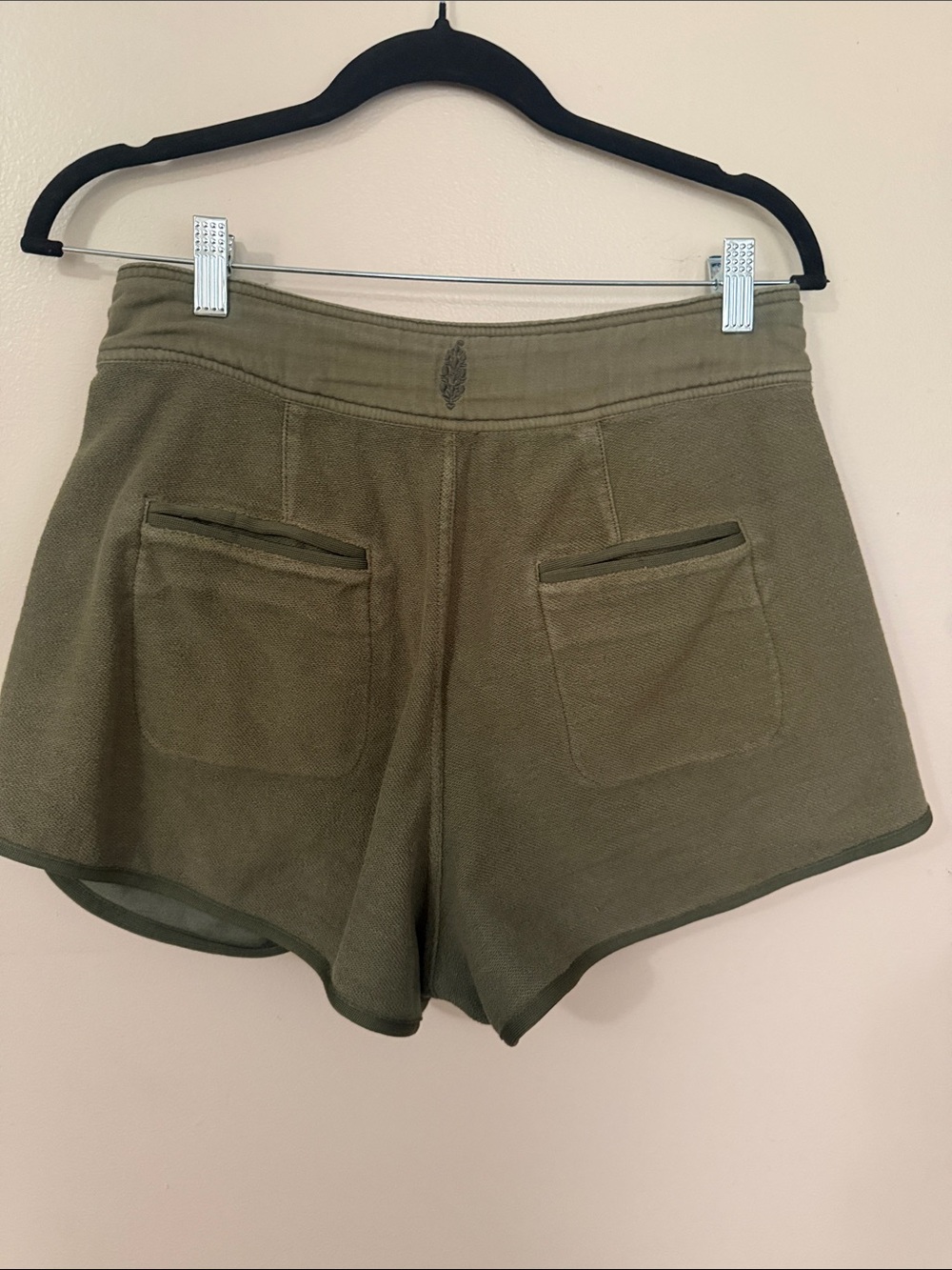 Free People Olive Utility Pocket High-Waist Shorts - Picture 5 of 5